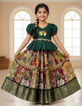 Kids Designer Jacquard/Brocade Lehenga Choli Set for Girls | Traditional Indian Ethnic Wear
